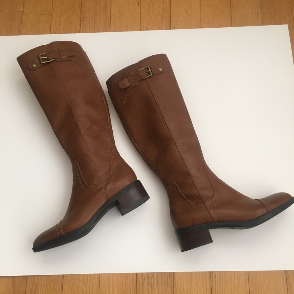 {Franco Sarto} Tall Chestnut Boots 5.5 - Picture 2 of 7